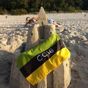 CCIG Akcja Flaga 2018 - zamek z piasku