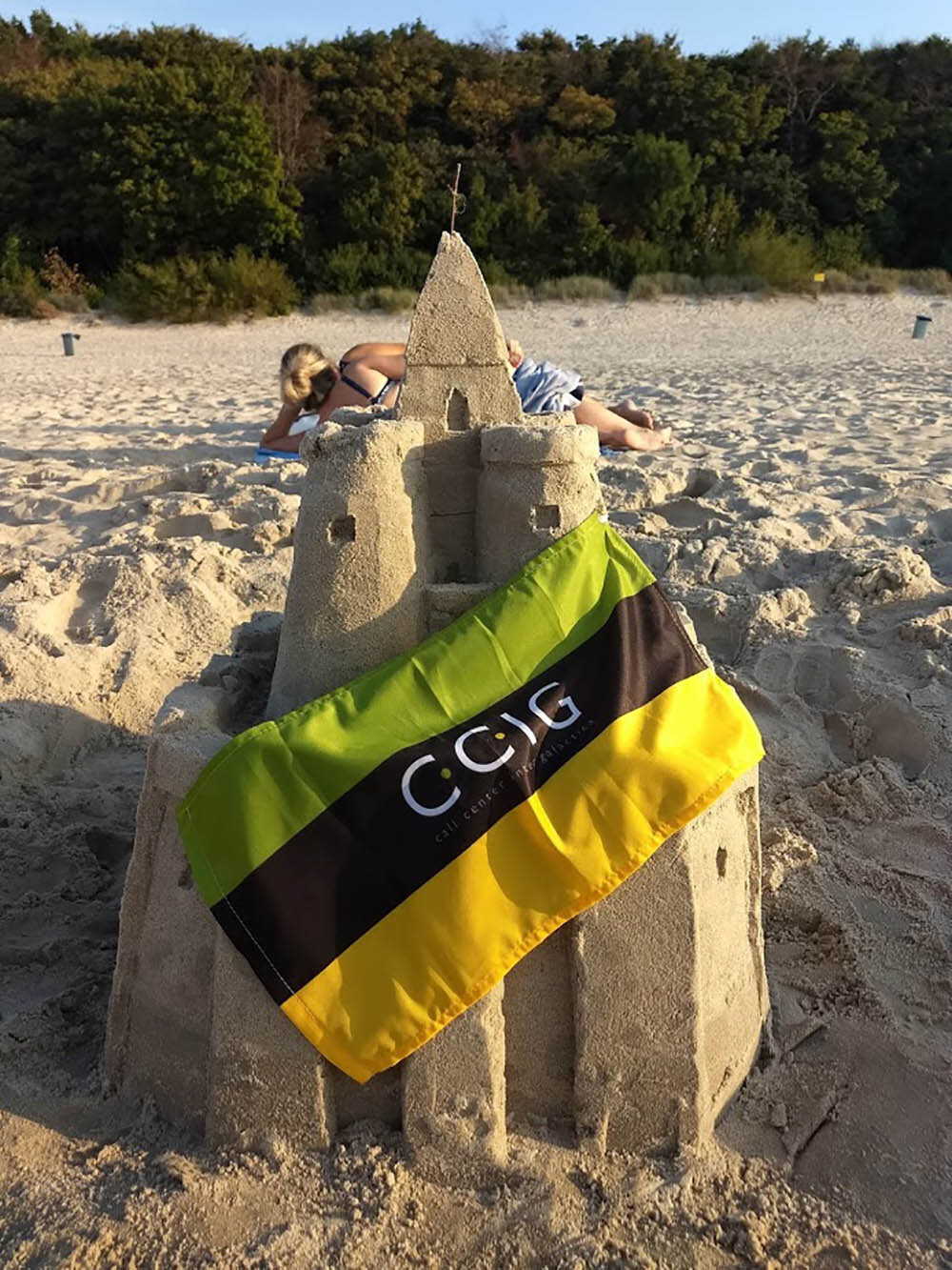 CCIG Akcja Flaga 2018 - zamek z piasku